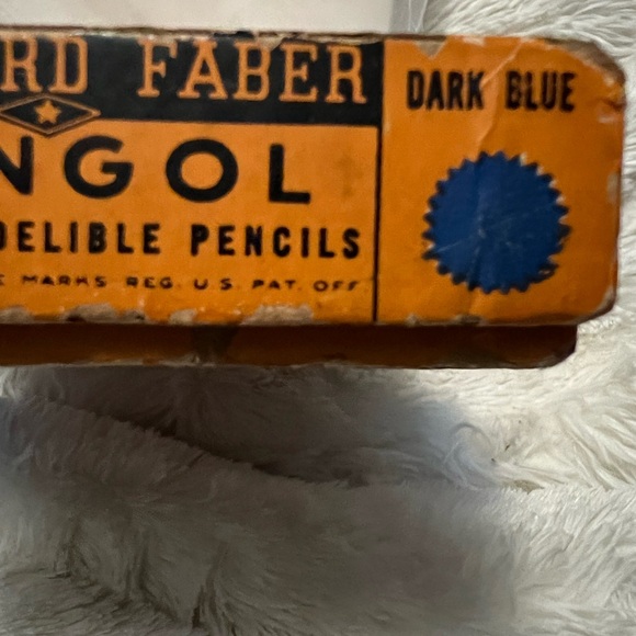 Vintage Eberhard Faber Mongol 865 Round~ Dark Blue 34 Pencils~ Unsharpened~USA - Picture 9 of 15